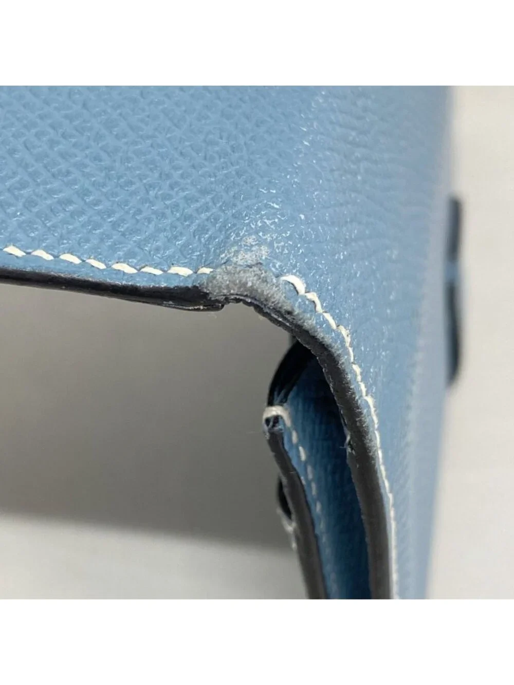 Hermes Wallet Bearn Souffle Veau Epsom Blue Jean Silver